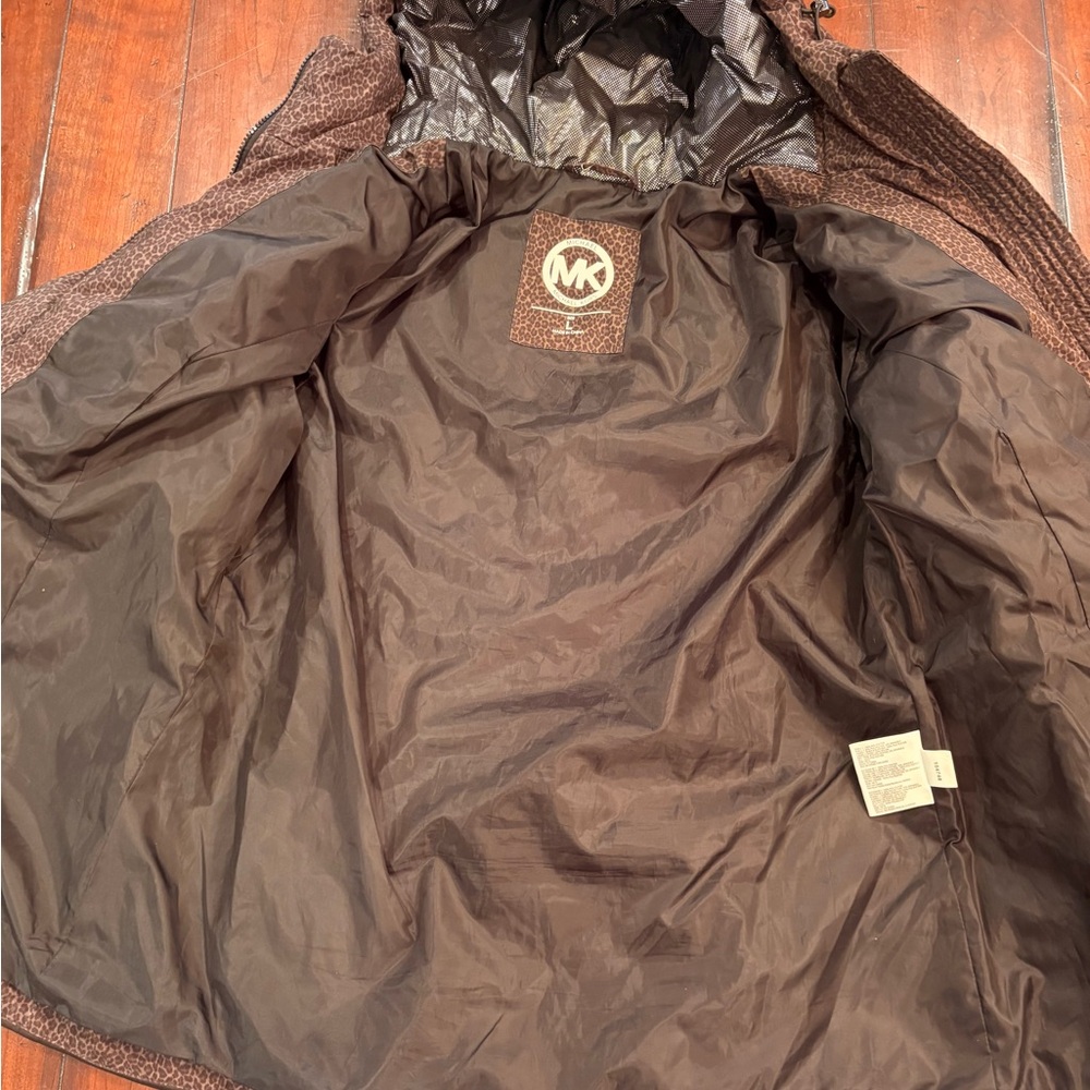 Michael Kors Chocolate Patterned Puffer Coat, Siz… - image 7